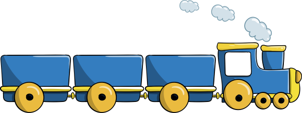 Детский паровозик векторный