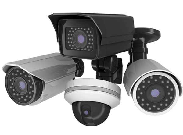 Камера наблюдения на белом фоне