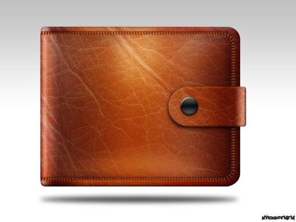 Портмоне на белом фоне