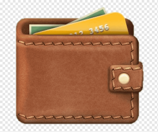 Бумажник на белом фоне