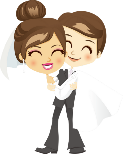 Жених и невеста иллюстрация