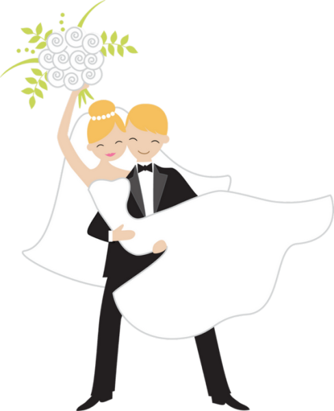 Жених и невеста иллюстрация