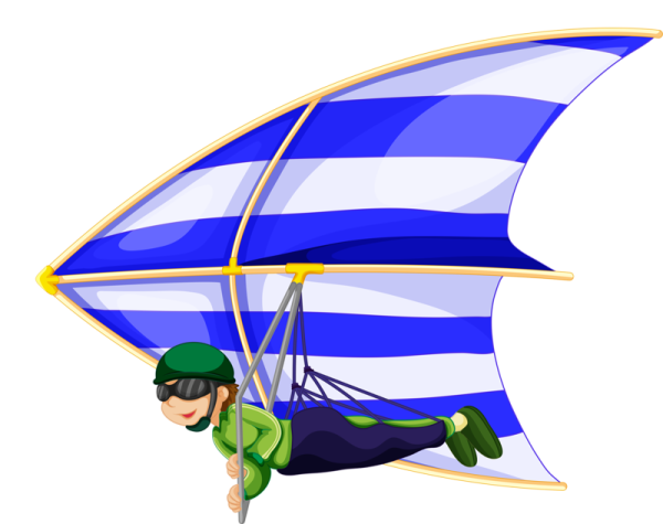 Дельтаплан на прозрачном фоне