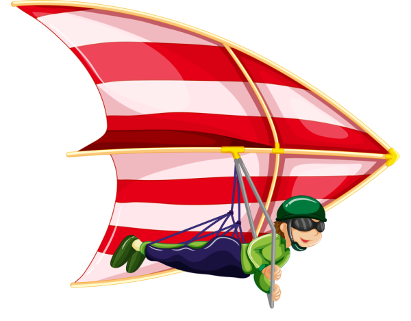 Дельтаплан на белом фоне