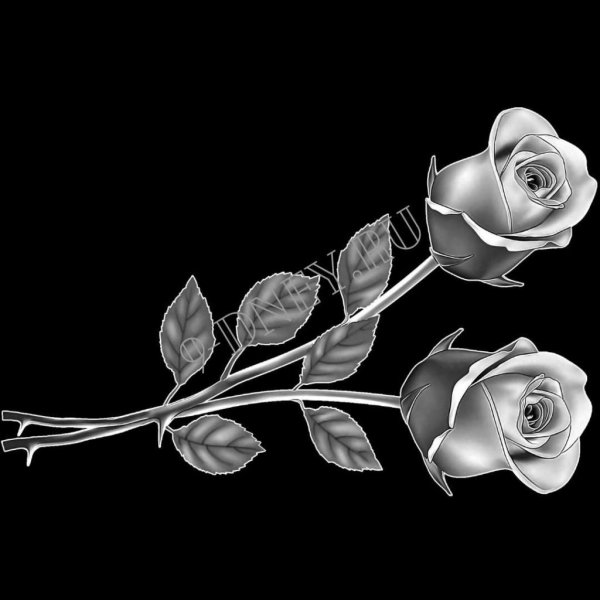 Розы на памятнике гравировка