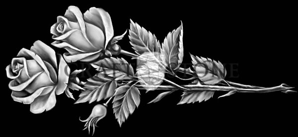 Розы на памятнике гравировка