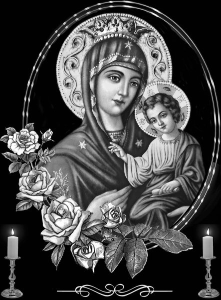 Казанская Божья Матерь икона ретушь