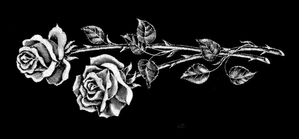 Розы на памятнике гравировка