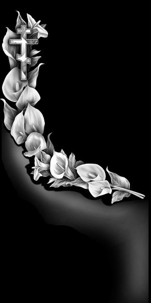 Каллы гравировка на памятник