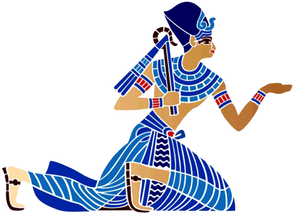 Египтянин на белом фоне