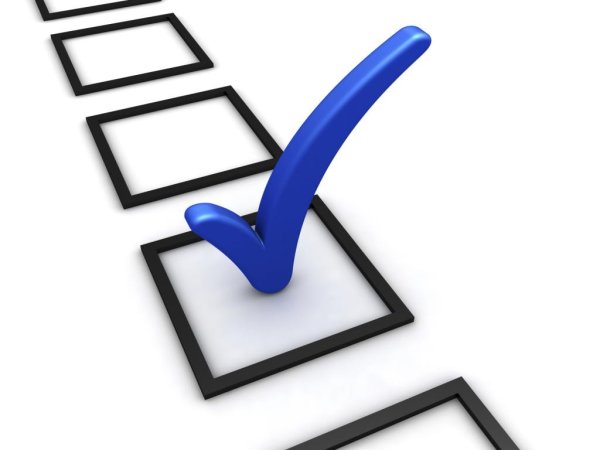 Галочка в бюллетене на выборах