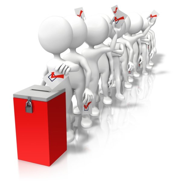 Выборы на белом фоне