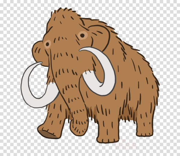 Мамонт на белом фоне