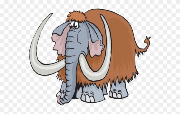 Силуэт шерстистый мамонт