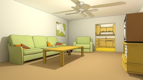 Мультяшная гостиная