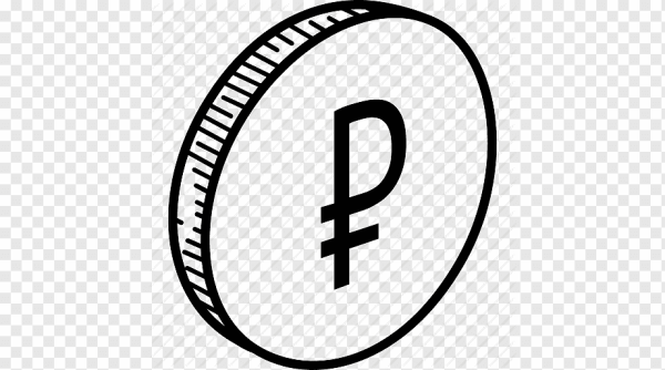 Векторная монета рубль