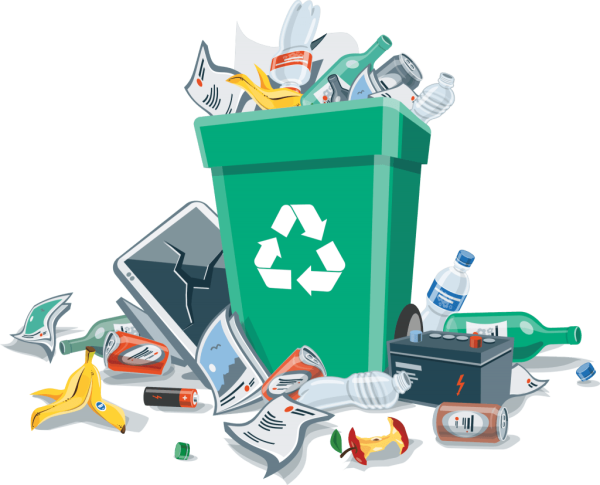 Уборка мусора иллюстрация