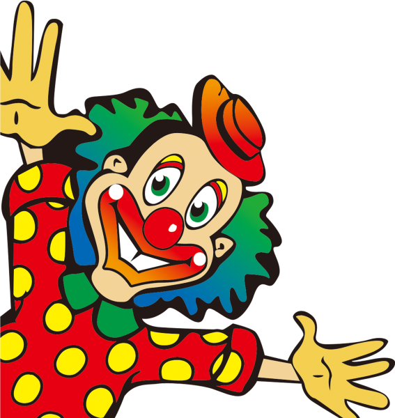 Клоун на прозрачном фоне