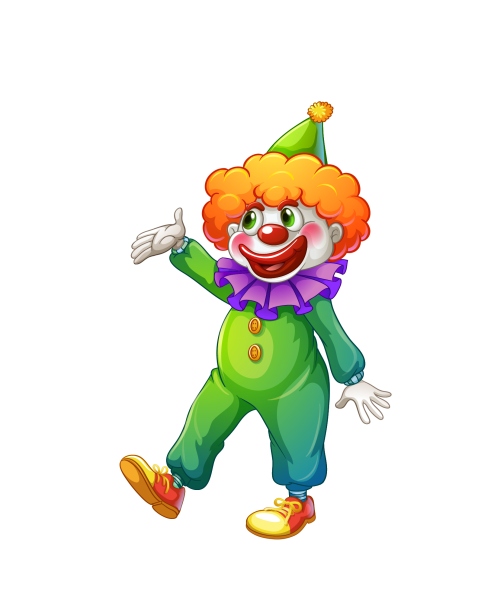 Клоун на прозрачном фоне