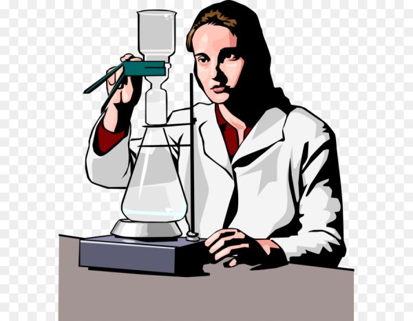 Ученый в лаборатории вектор