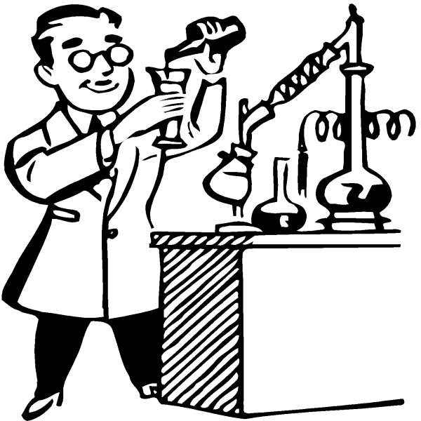 Раскраска ученый Химик