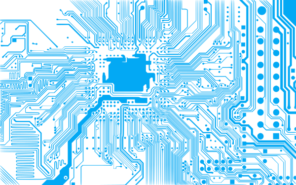 Микросхема на белом фоне