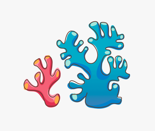 Кораллы мультяшные