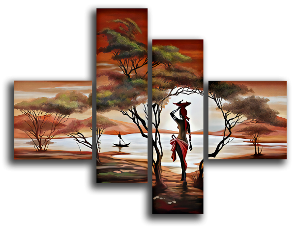 Модульные картины на прозрачном фоне