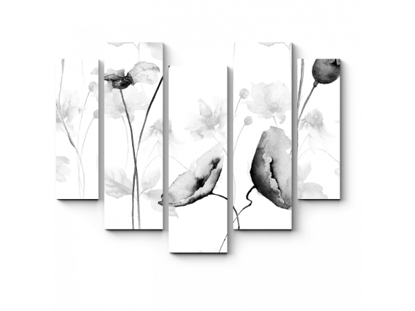 Модульные картины на белом фоне