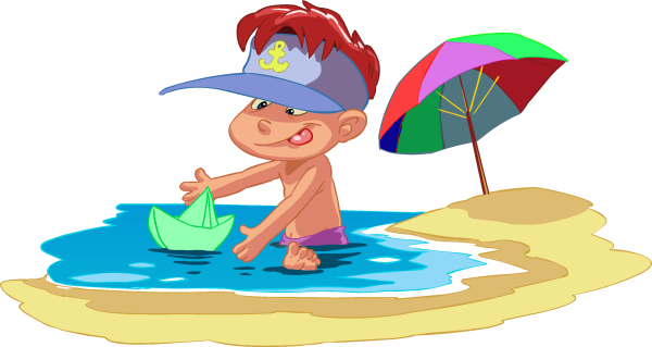 Дети купаются вектор