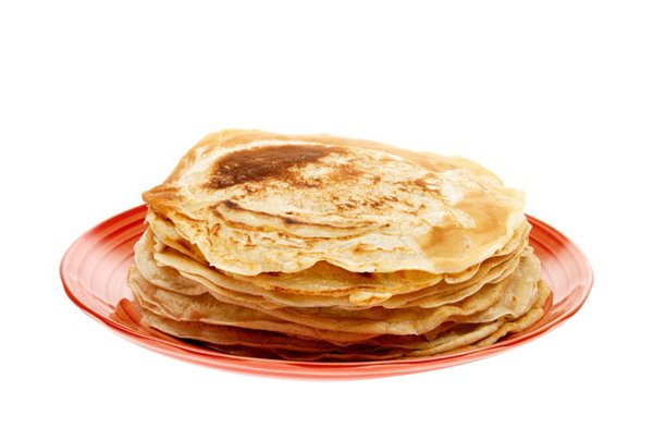 Блины на белом фоне