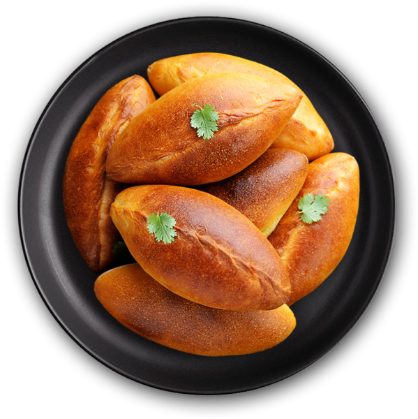 Пирожки на тарелке