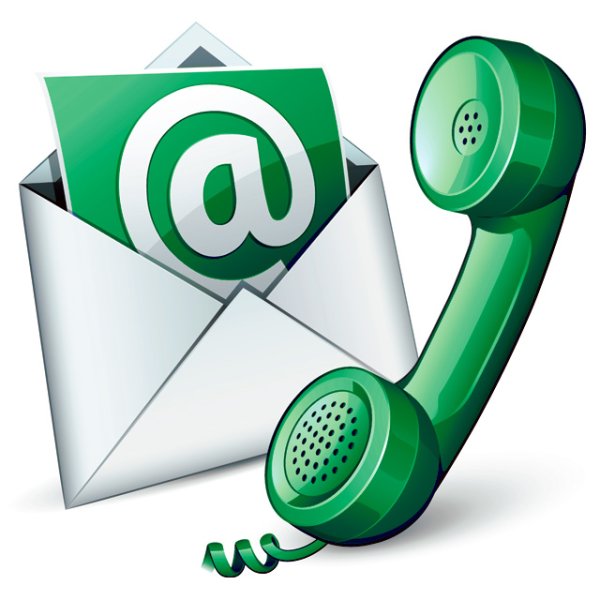 Значок телефона и почты