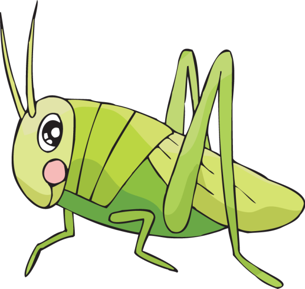 Кузнечик мультяшный