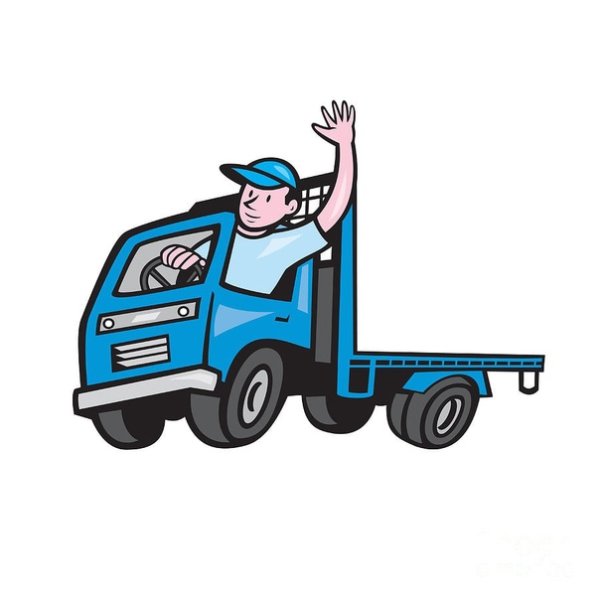 Водитель на прозрачном фоне