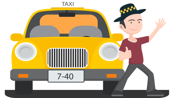 Водитель на прозрачном фоне