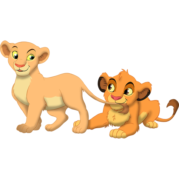 Король Лев Симба на белом фоне