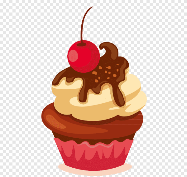 Кекс на прозрачном фоне