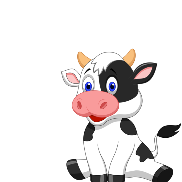 Красивая корова из мультика