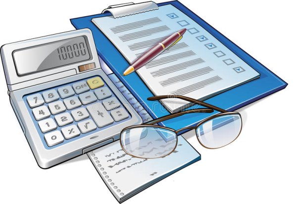 Бухгалтерский учет на прозрачном фоне