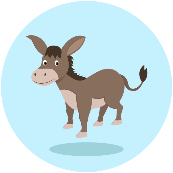 Ослик на прозрачном фоне