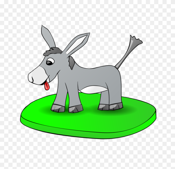 Карточка осел для детей