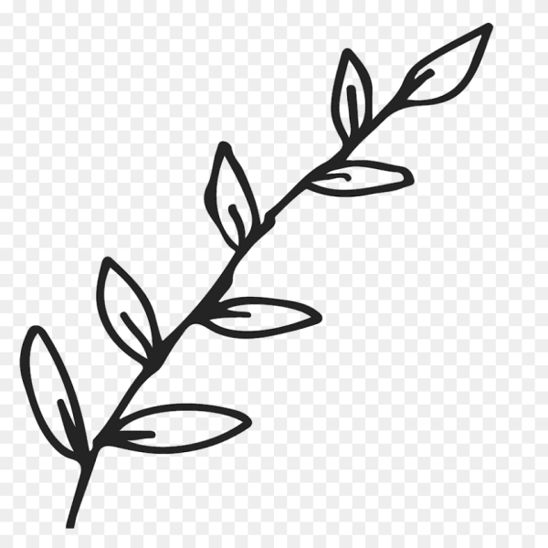 Веточка с листьями