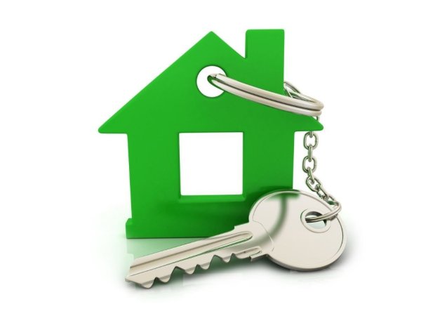 Ключ с зеленым домиком