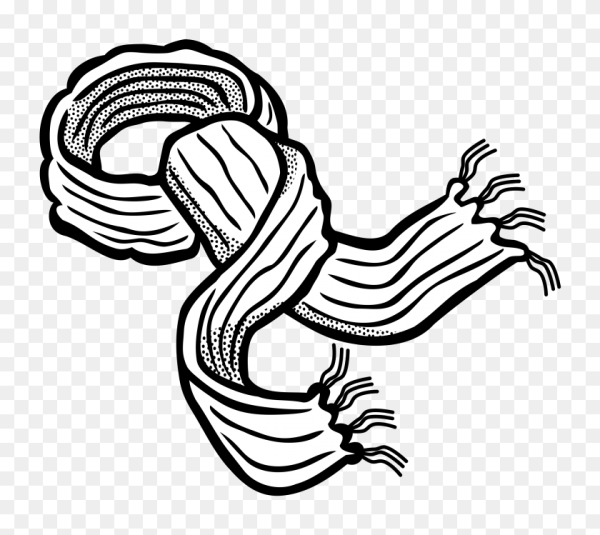 Раскраска шарфик для малышей