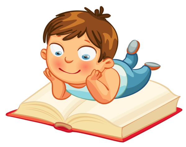 Ребенок с книгой без фона