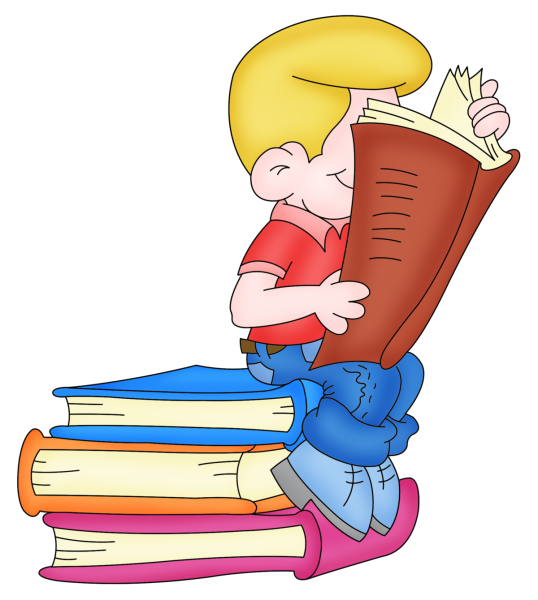 Ребенок с книгой без фона