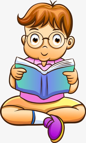 Мультяшные дети с книгами