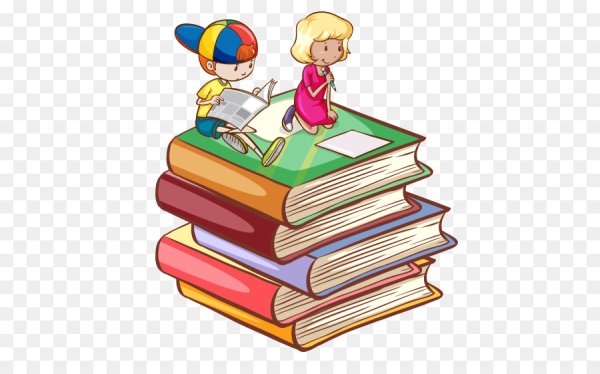 Детские книги на прозрачном фоне