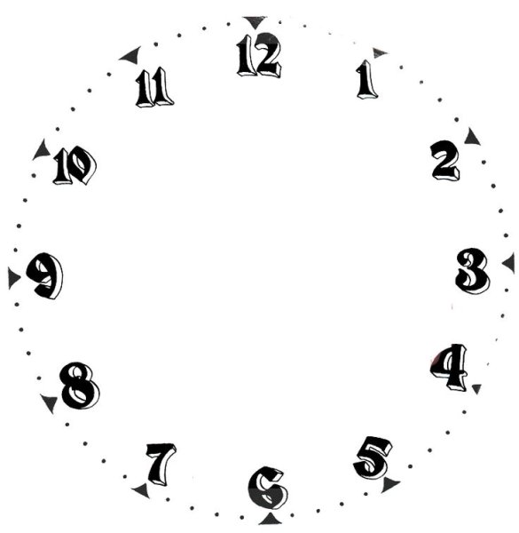 Циферблат часов без стрелок